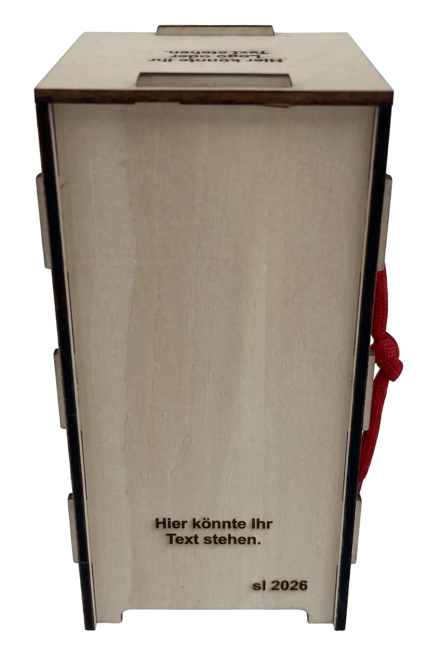 Knotenturm mit Wunschgravur – Ansicht mit Rückseite