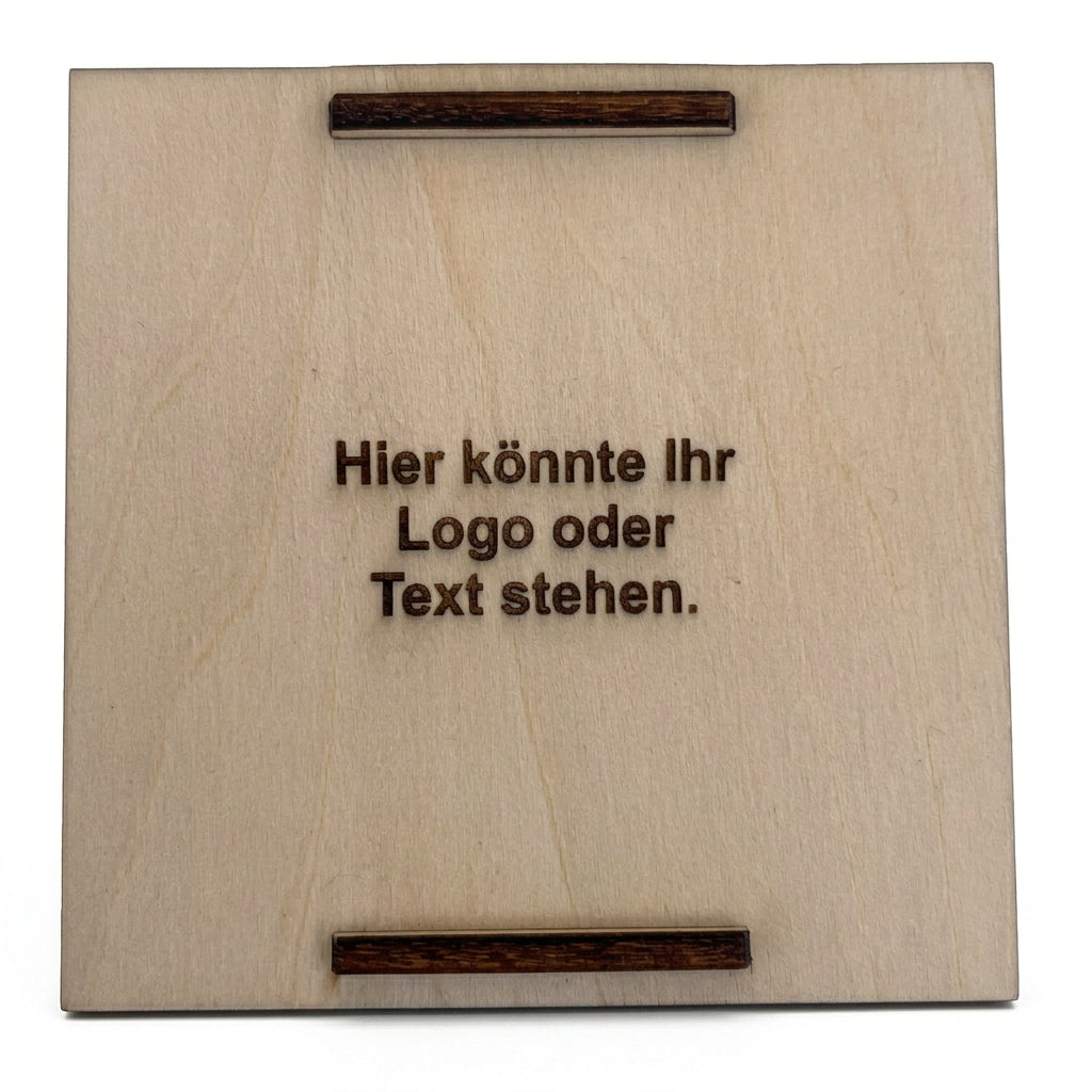 Knotenturm mit Wunschgravur – Rückseite mit individuellem Textfeld